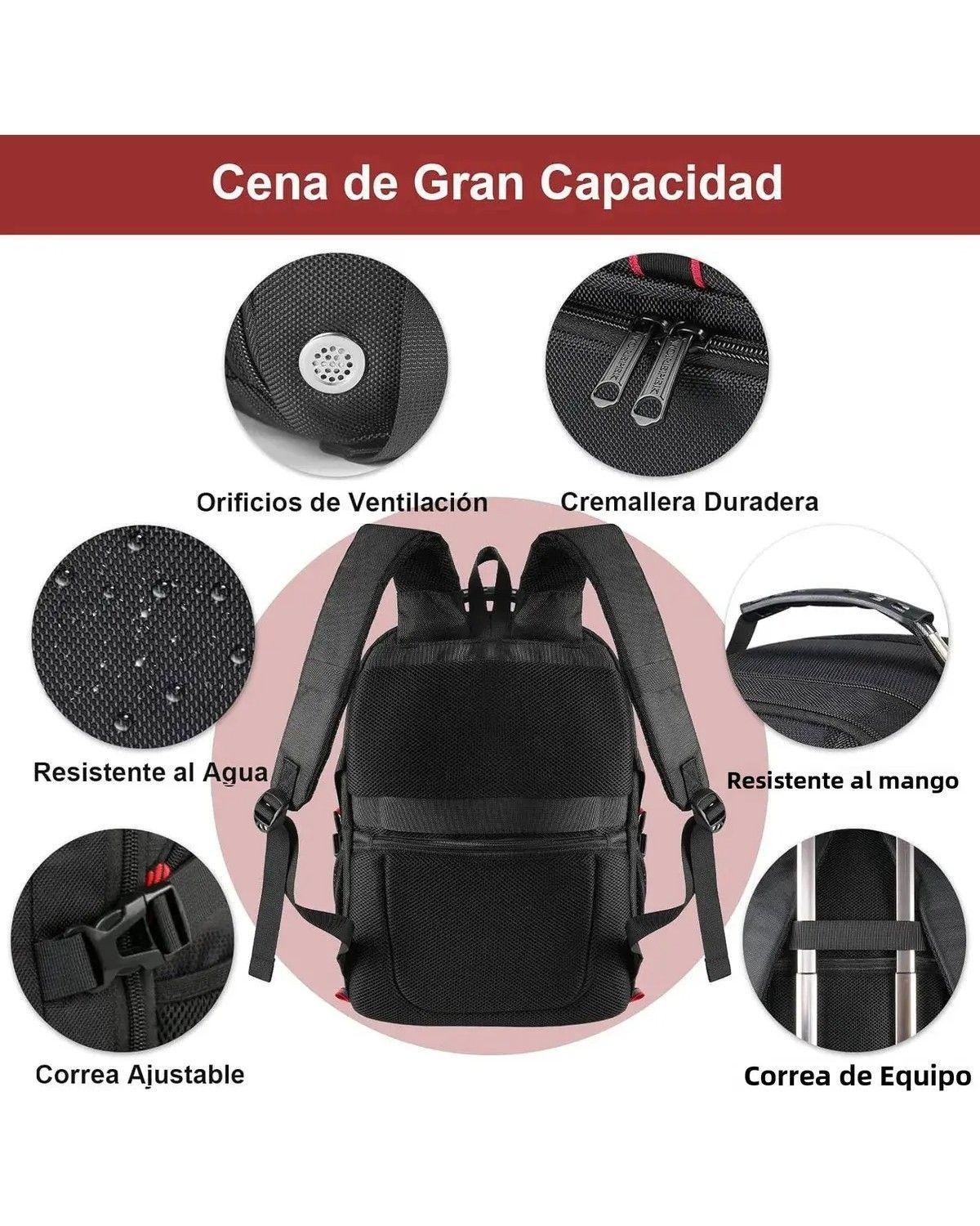Mochila de Viaje Deportiva Gym Impermeable para Hombre de Grande Capacidad 50l con Compartimentos-3