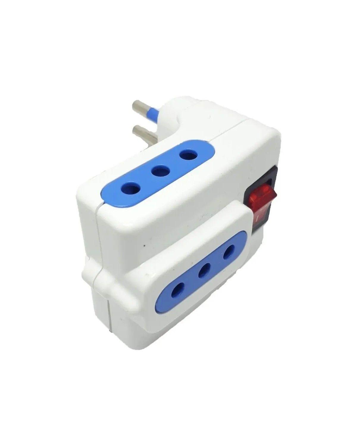 Adaptador Triple Enchufe Con Switch 10a 250v 1500w-2