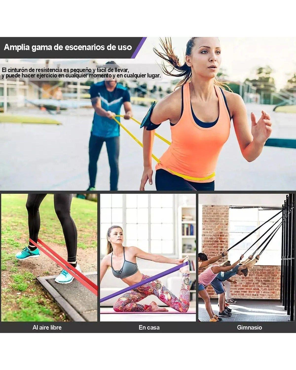 Kit 6 Power Bands Banda Elástica De Resistencia Pull Up Gym-1