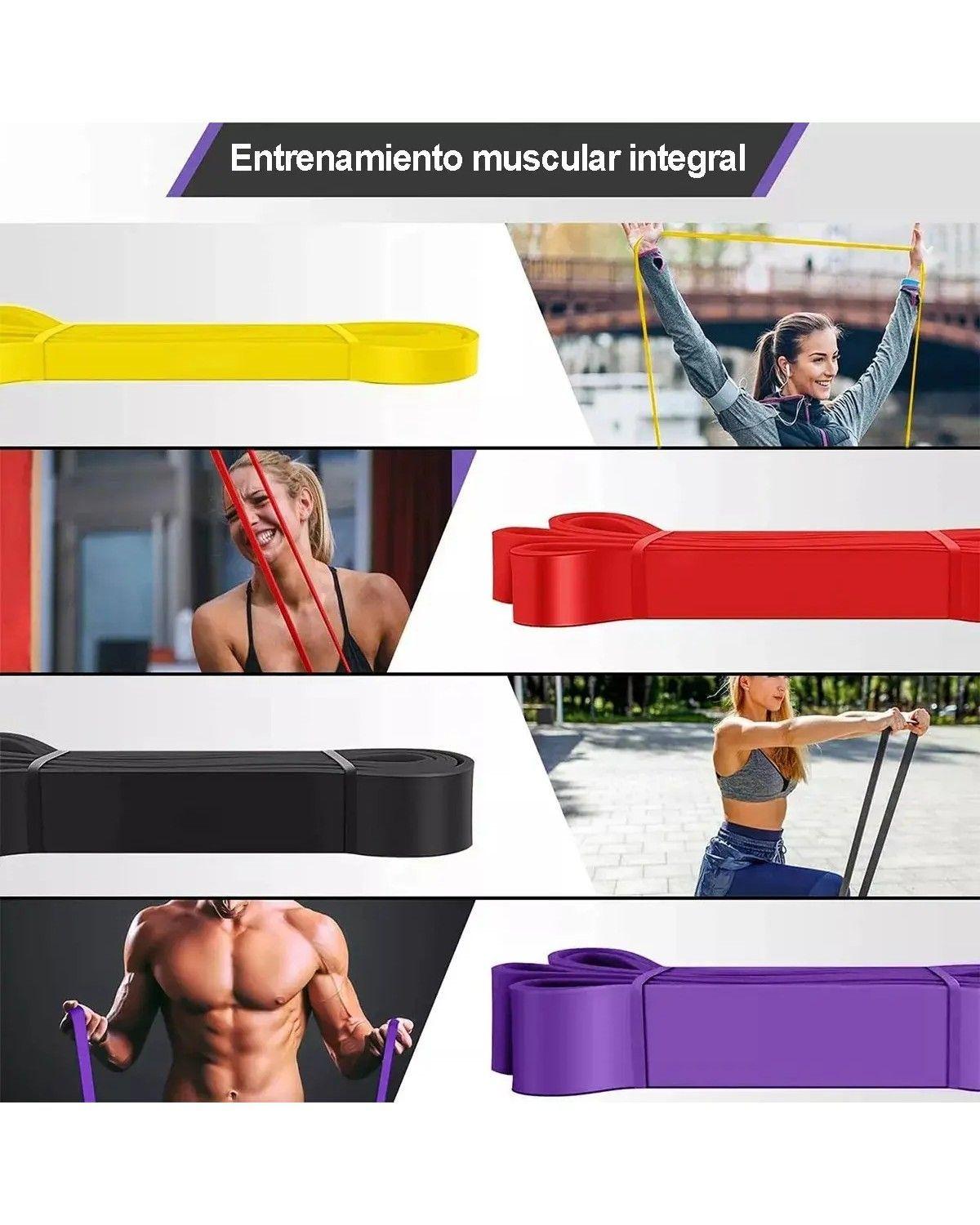 Kit 6 Power Bands Banda Elástica De Resistencia Pull Up Gym-4