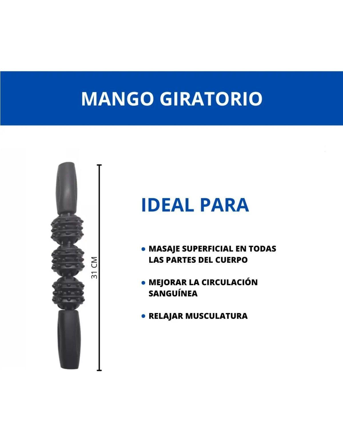 Rodillo Y Set Completo Elongacion Masaje Foam Roller Negro-1