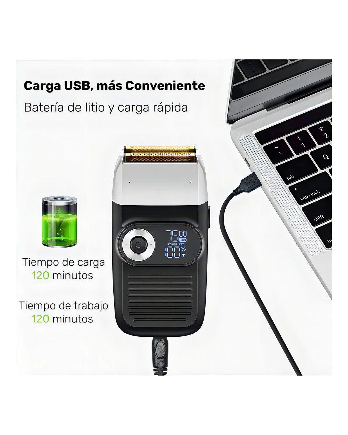 Máquina afeitadora Kemei KM-2026 negra 2026-3