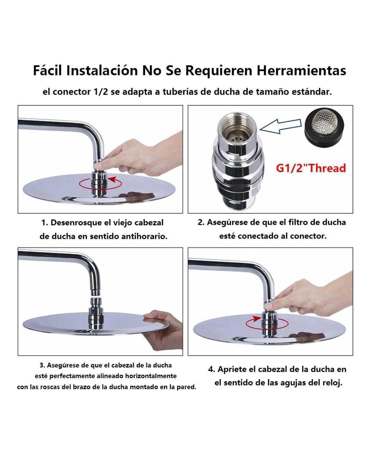 Plato De Ducha Redondo Acero Inoxidable 20 Cm-1