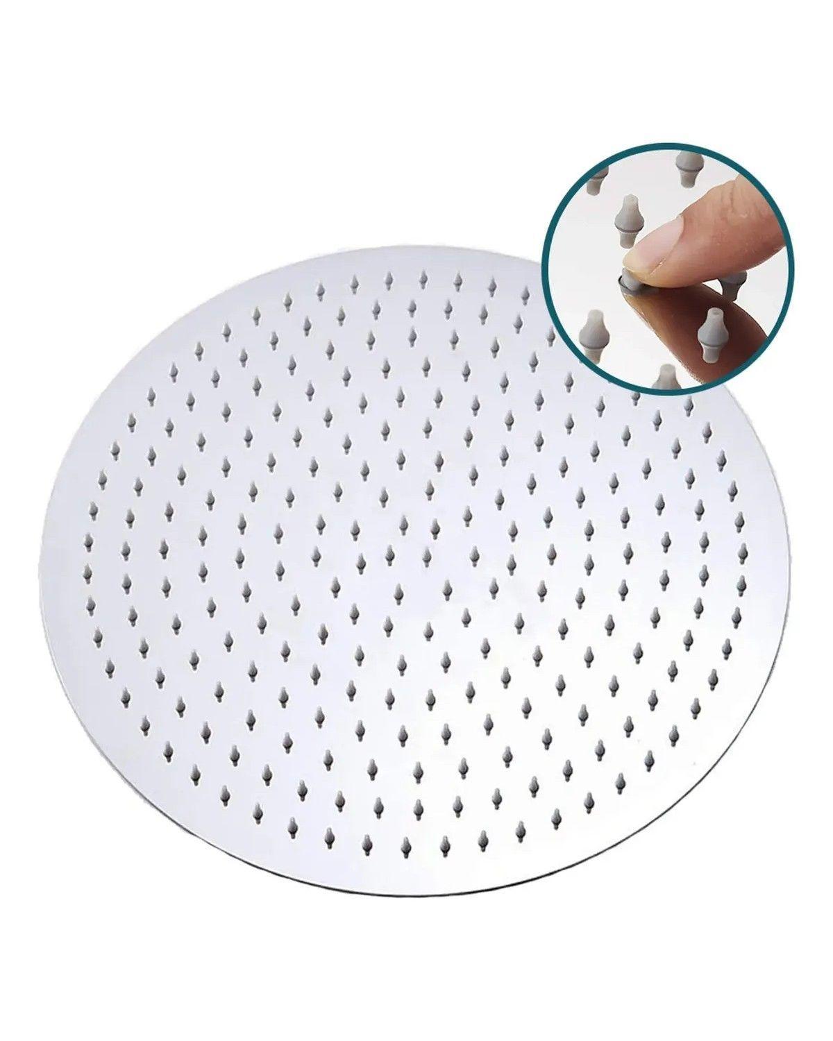 Plato De Ducha Redondo Acero Inoxidable 20 Cm-3