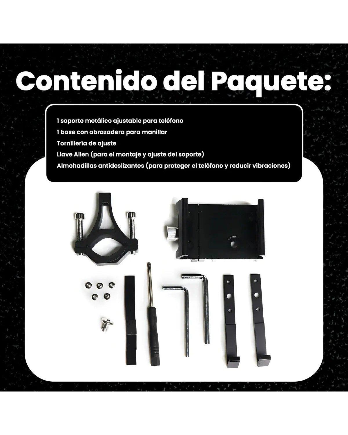 Soporte Porta Celular Moto Bicicleta Aluminio-1