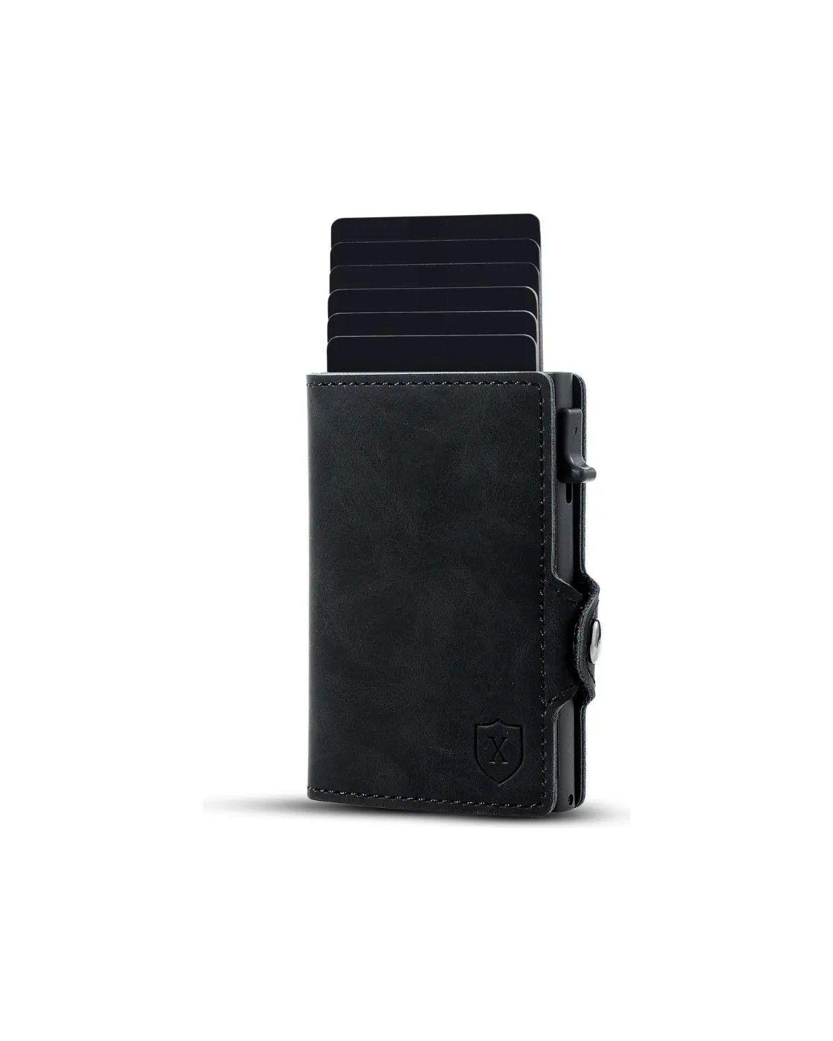 Billetera y Tarjetero | Modelo Deluxe | Color Negro con Protección RFID-0