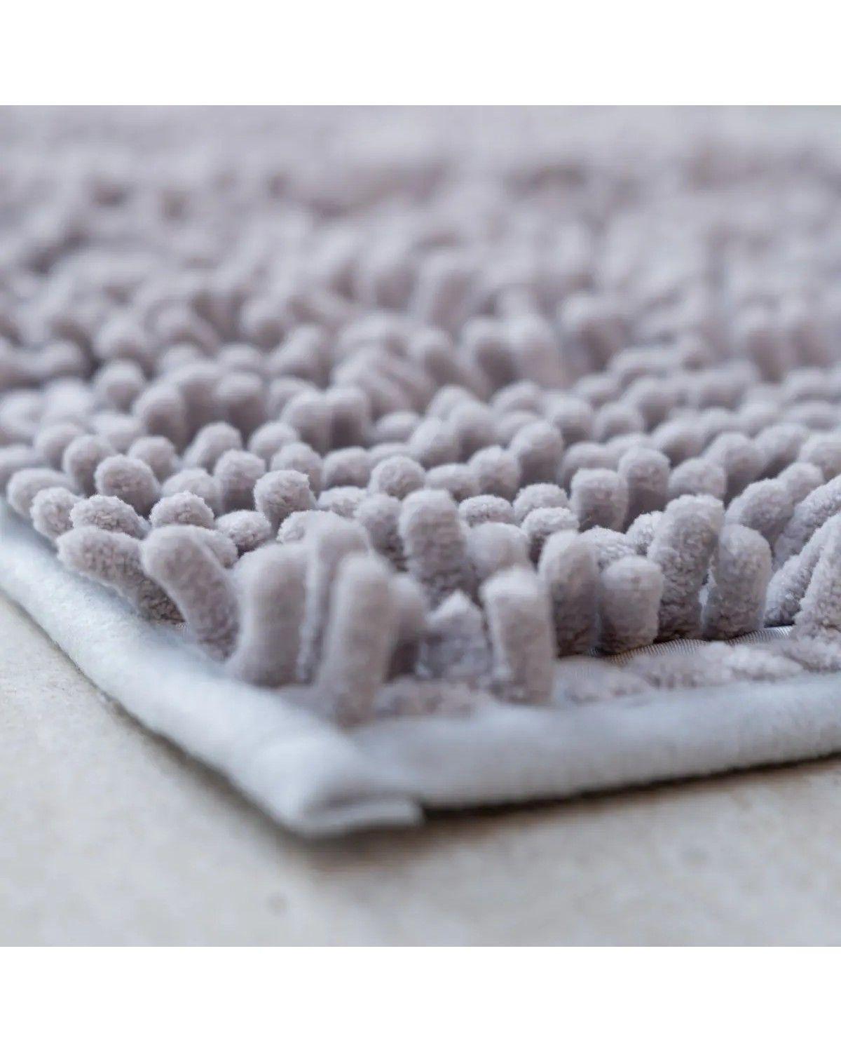 Tapete Alfombrilla De Baño Super Absorbente Piso Tina Ducha Gris Oscuro-2