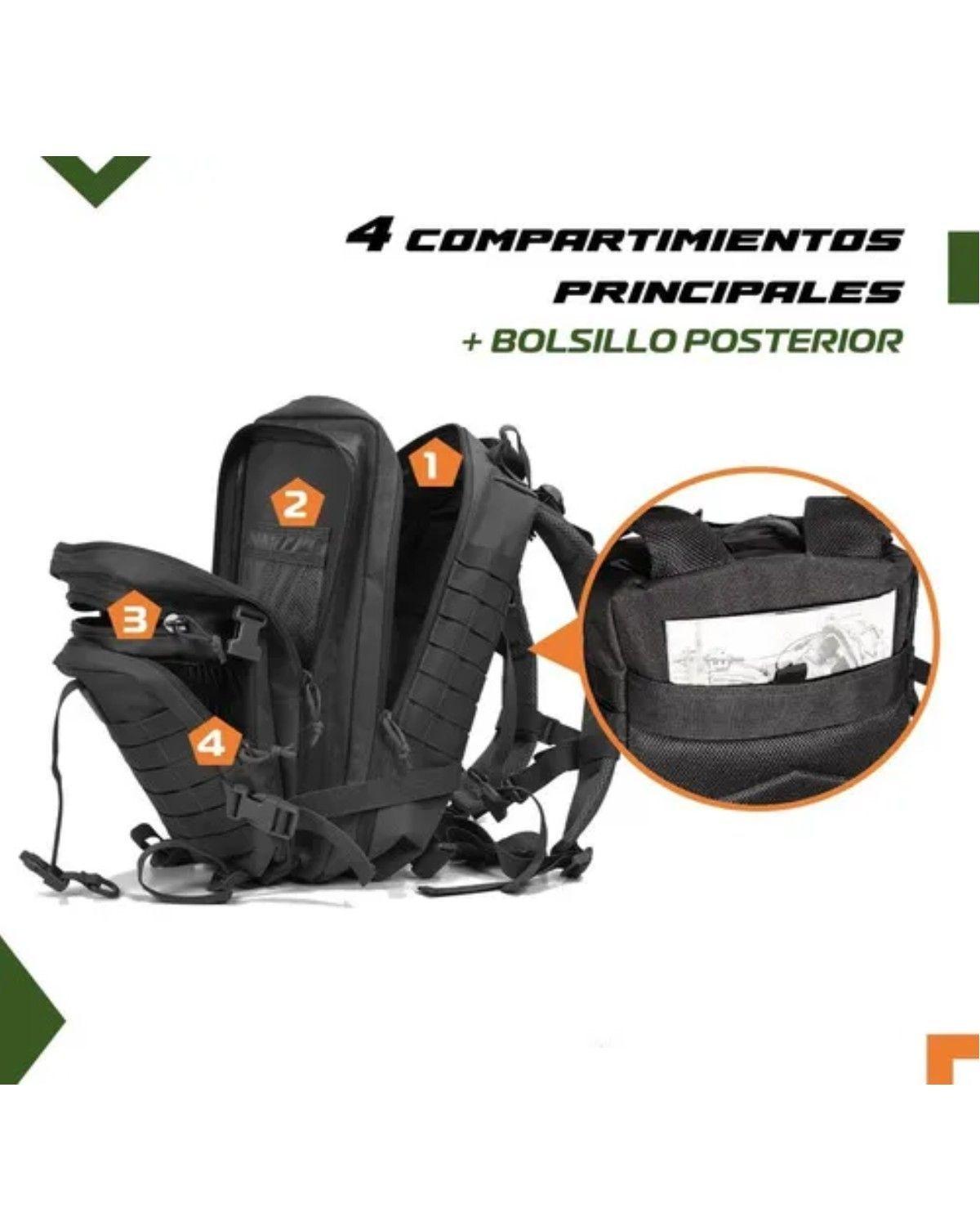 Mochila Tactica Militar Outdoor Pentagon 45l Impermeable Color Negro-1