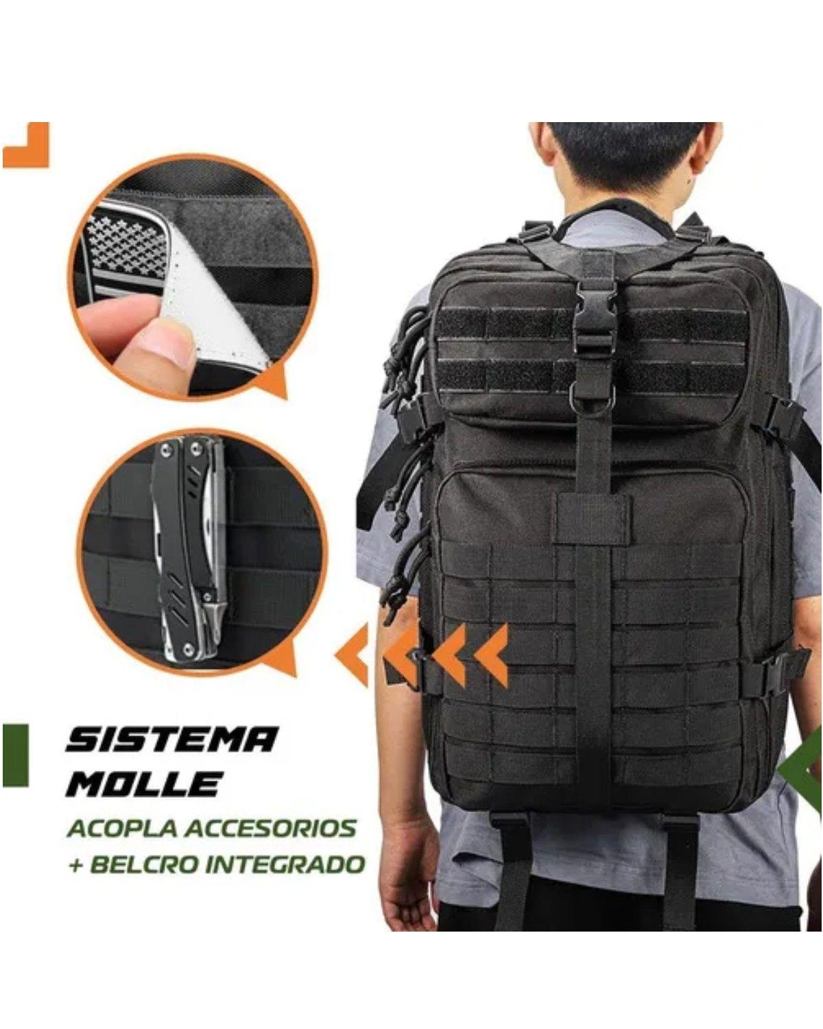 Mochila Tactica Militar Outdoor Pentagon 45l Impermeable Color Negro-2