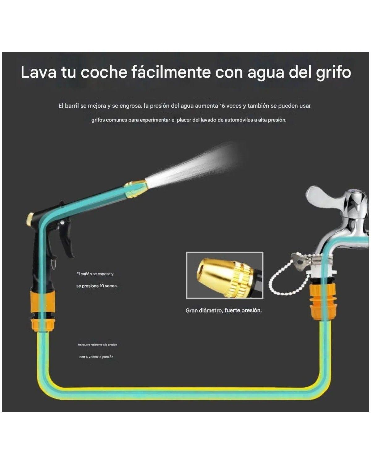 Pistola De Lavado Alta Presión Port+ 25 Mts Manguera Accesor-2