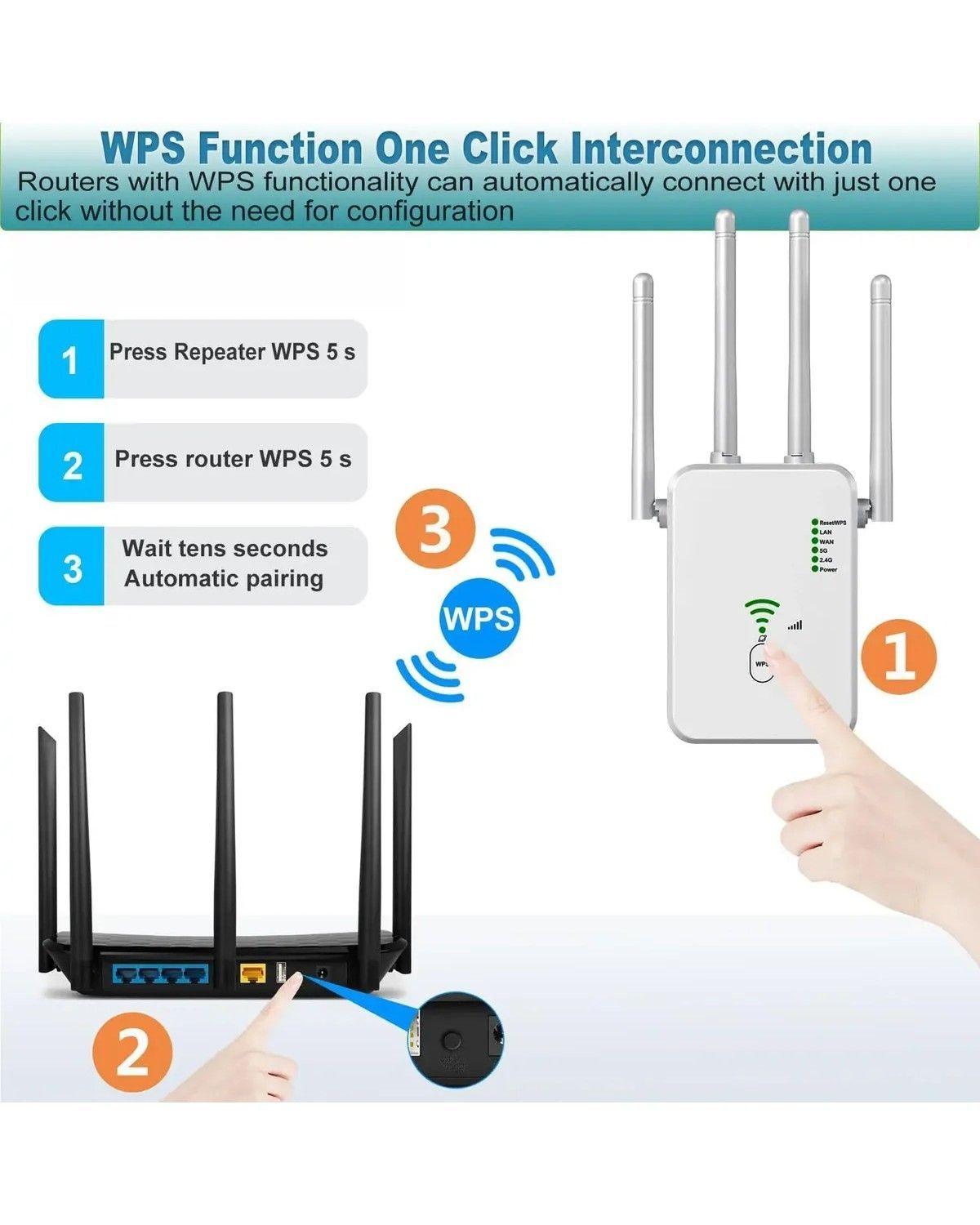 Repetidor Wifi 5g 2.4g Fácil Instalación Compatible-2