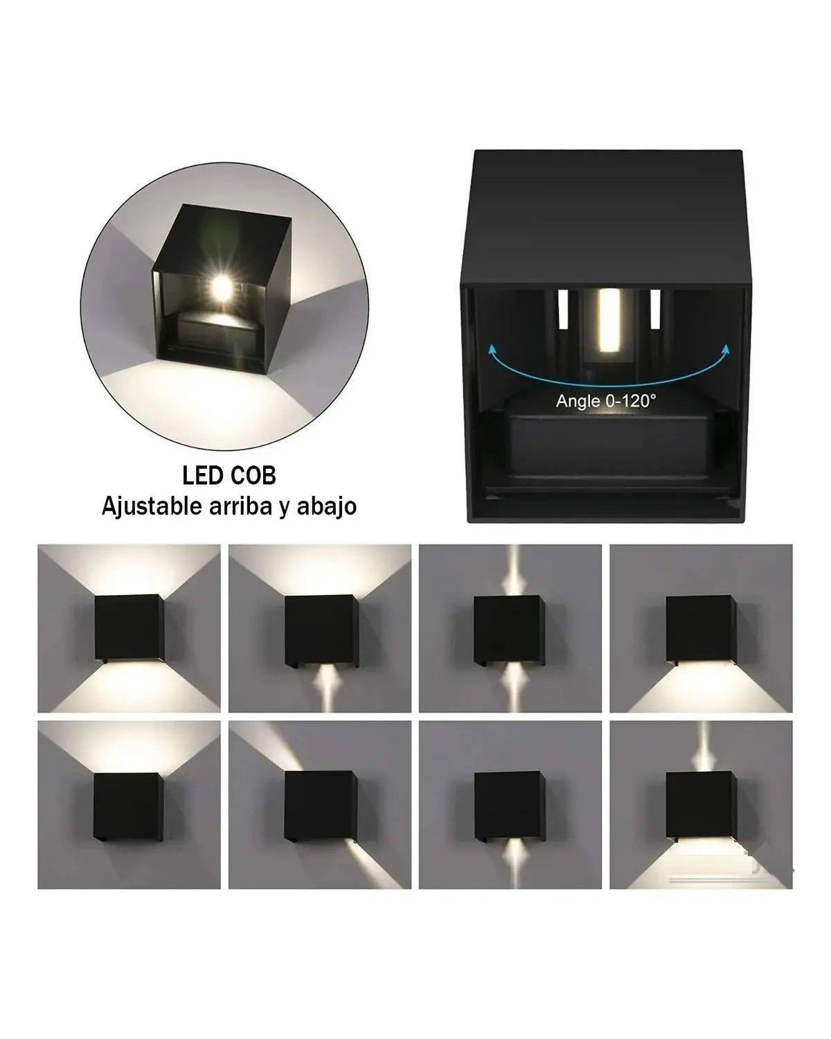 Foco Luz Cálido Aplique Para Pared Led Exterior - Blanco Cálido-2