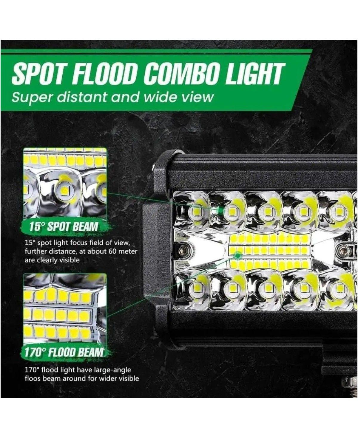 Focos Led Neblinero Barra Recta 120w Premium, 2 Unidades-2
