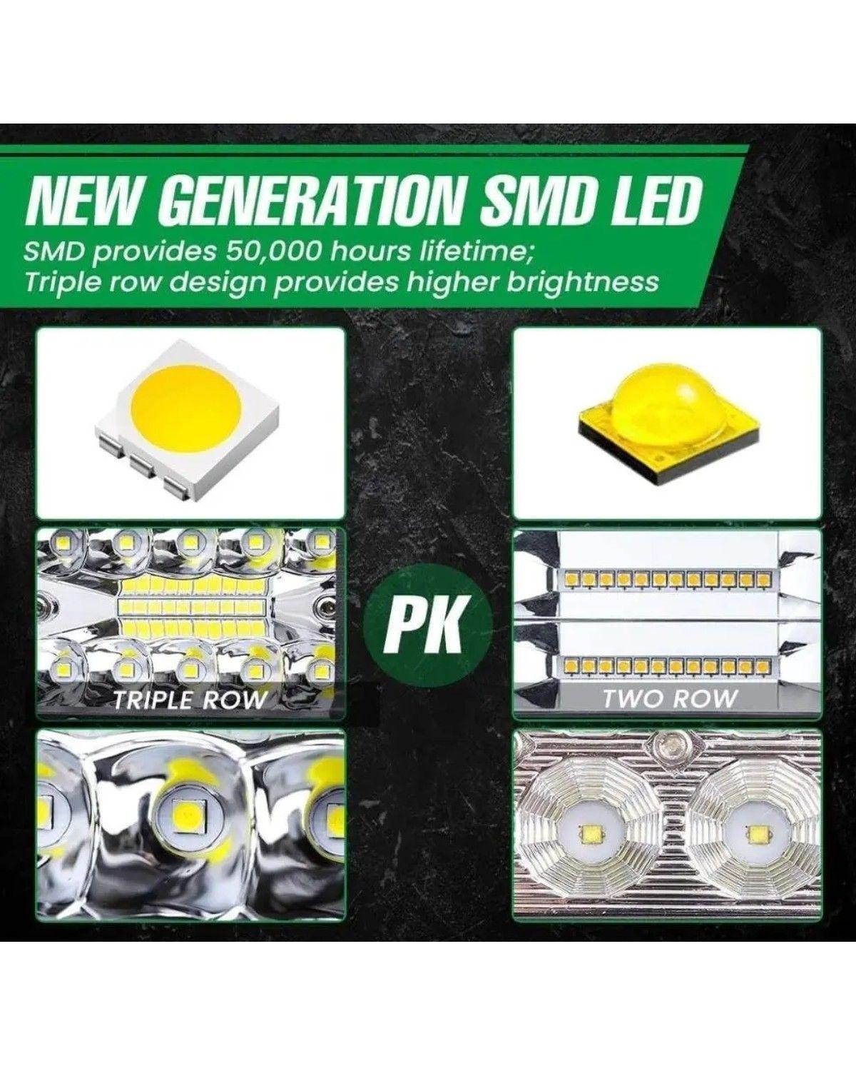 Focos Led Neblinero Barra Recta 120w Premium, 2 Unidades-3