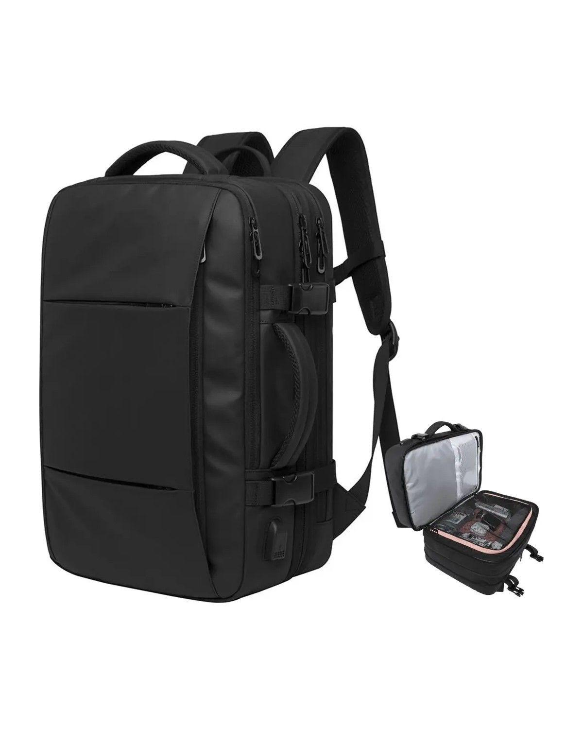 Mochila Viaje Cabina 47l Nylon Balistico Ajustable Negro-0