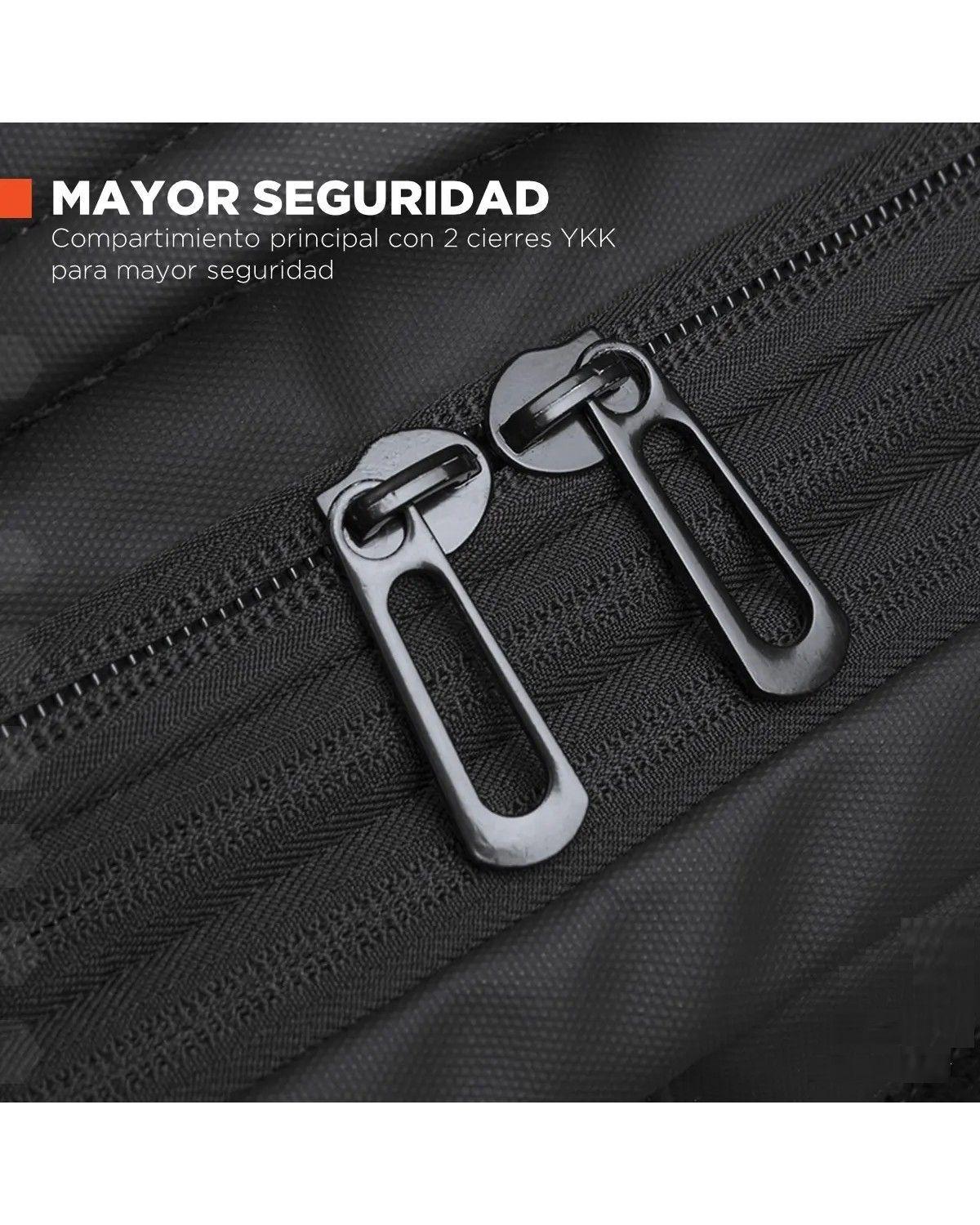 Mochila Viaje Cabina 47l Nylon Balistico Ajustable Negro-3