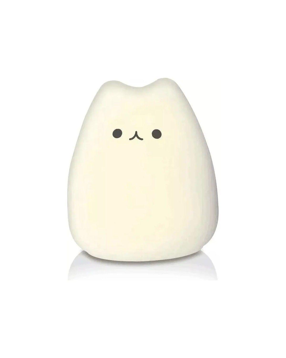Lámpara Led Silicona Suave Gatito Espanta Cuco 7 Color-2