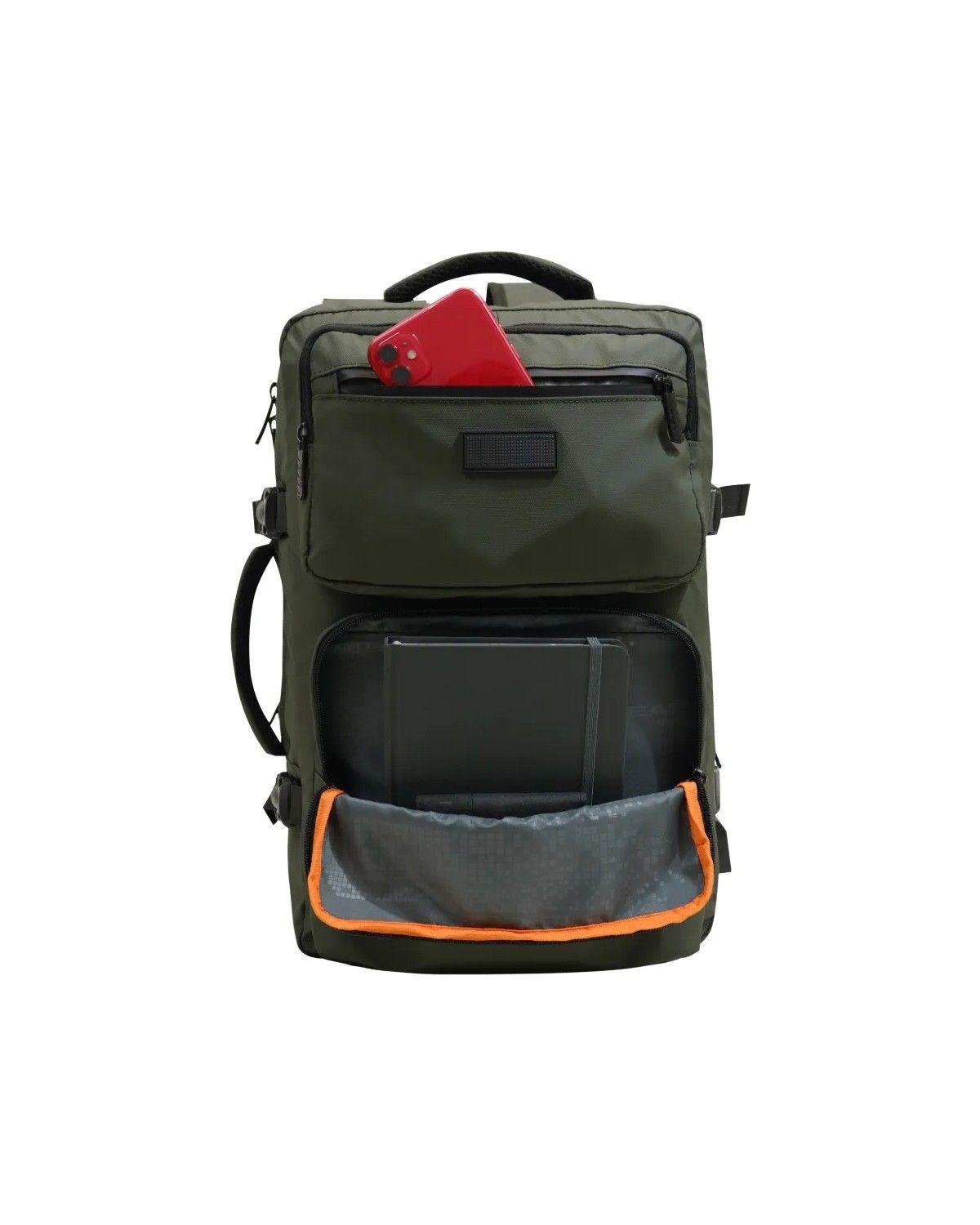 Mochila Viaje Expandible Reverse Verde-2