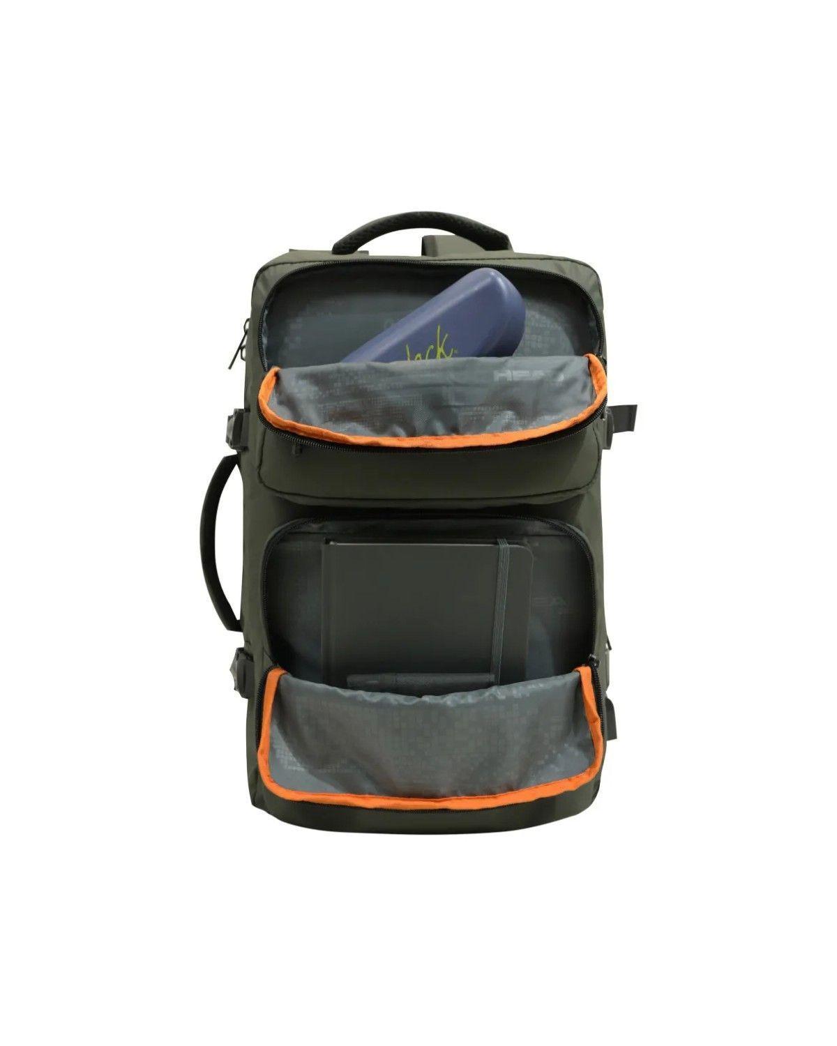 Mochila Viaje Expandible Reverse Verde-3