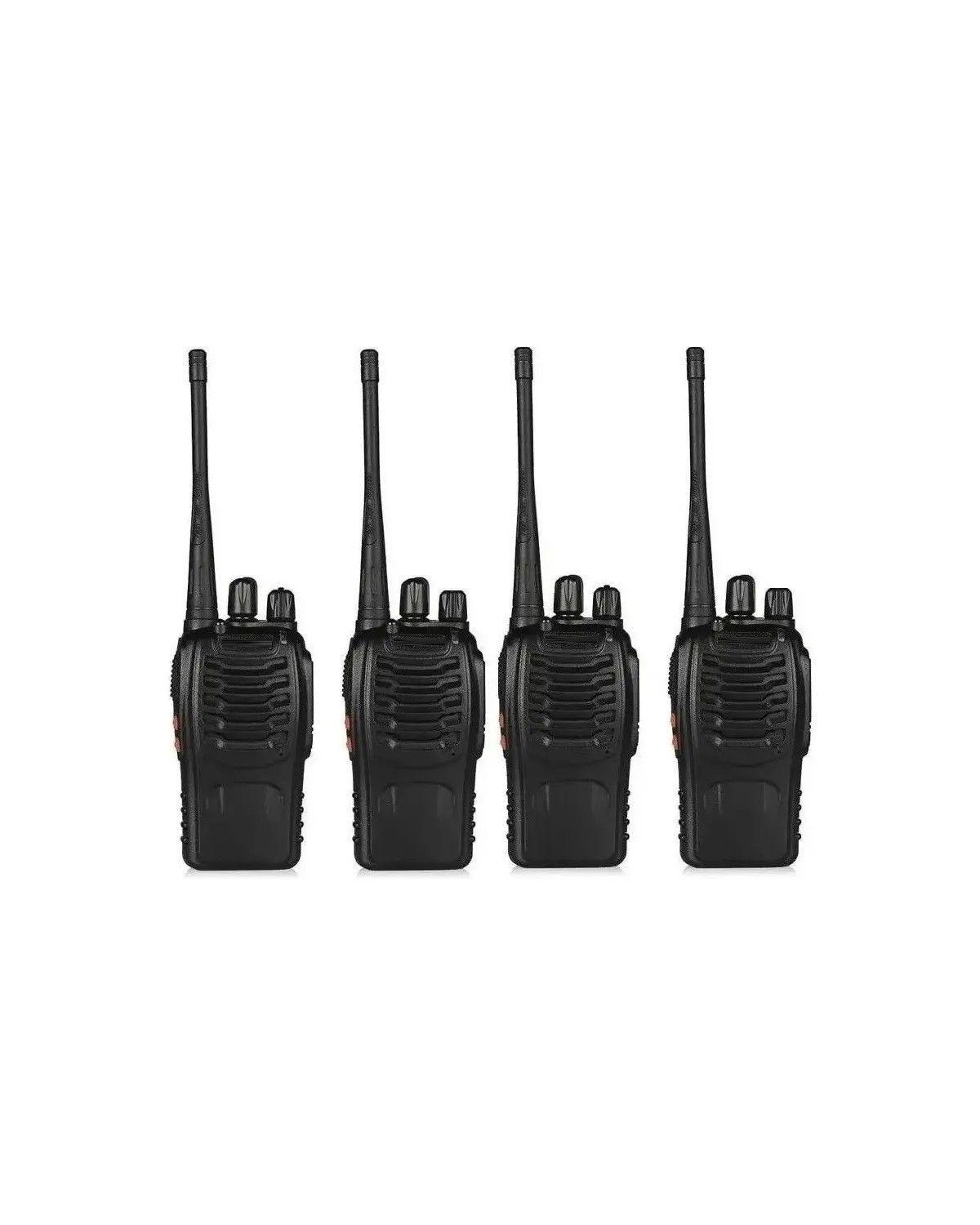 Radios Walkie Talkie Bf-888s Set 4 Recargables Por Usb Con Linterna Led Radio De Comunicacion-0