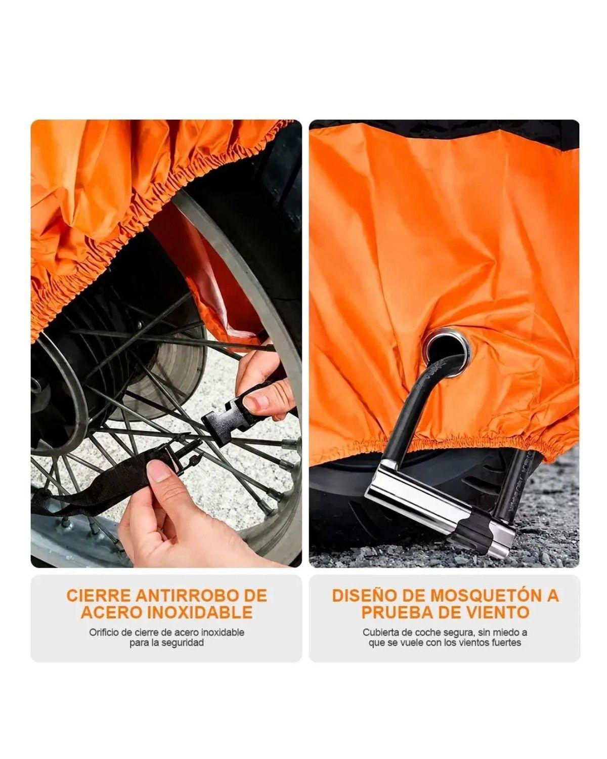 Funda Impermeable 100% Protector Cubre Motos Bicicletas Xl Negro-1