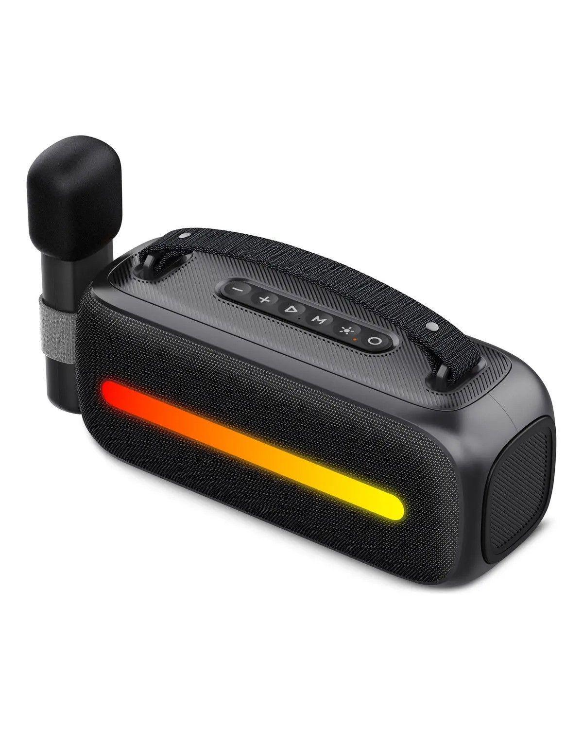 Parlante Bluetooth Portátil Con Karaoke Negro-0