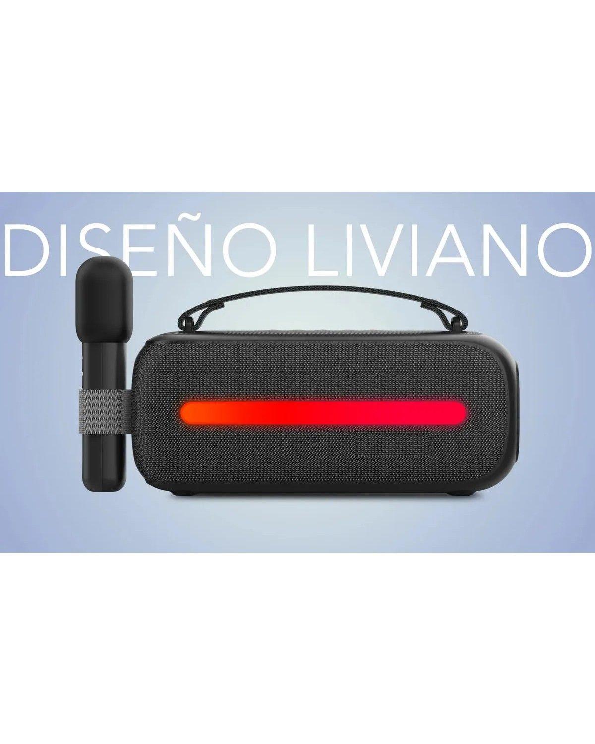 Parlante Bluetooth Portátil Con Karaoke Negro-1