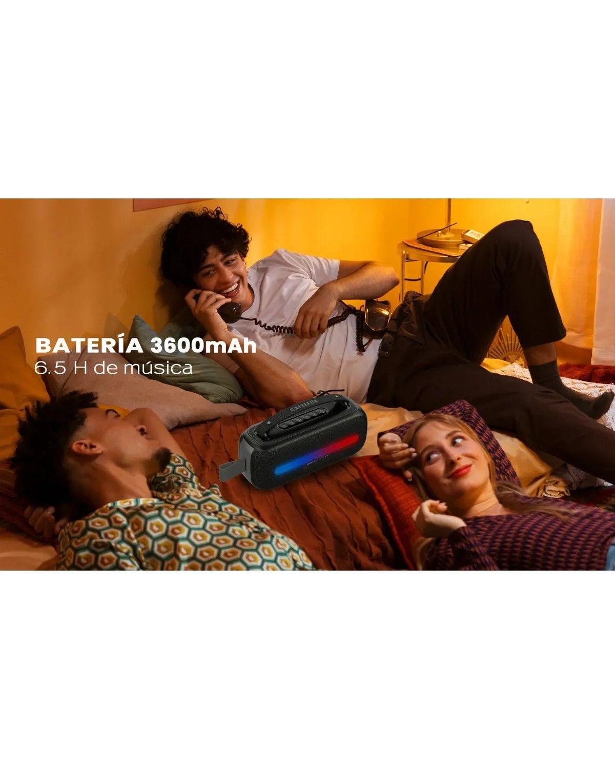 Parlante Bluetooth Portátil Con Karaoke Negro-2
