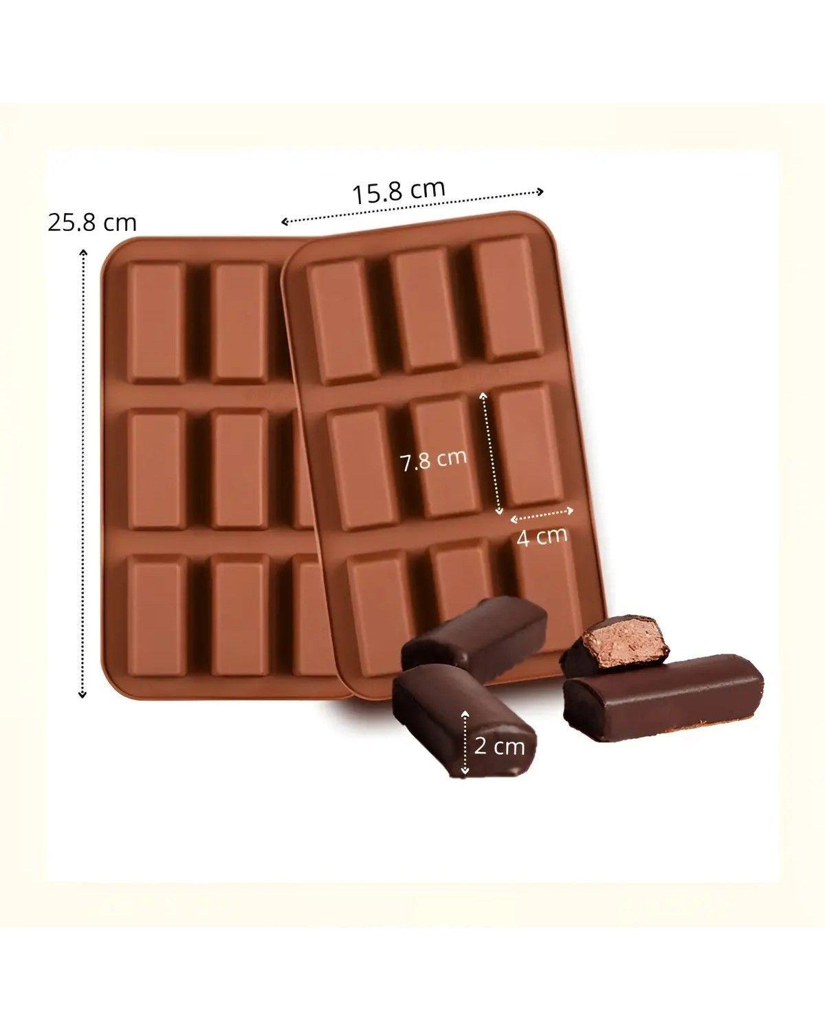 2 Moldes Silicona Chocolate Molde De Silicona Barra Cereal Moldes Silicona Barra Chocolate Molde-2