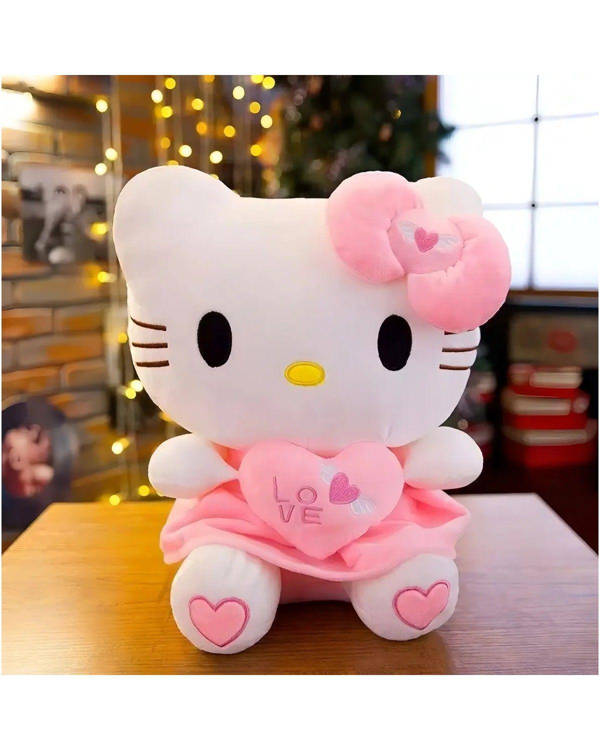 Peluche Hello Kitty Kawaii Cm 35 Terciopelo Suave De Felpa-3
