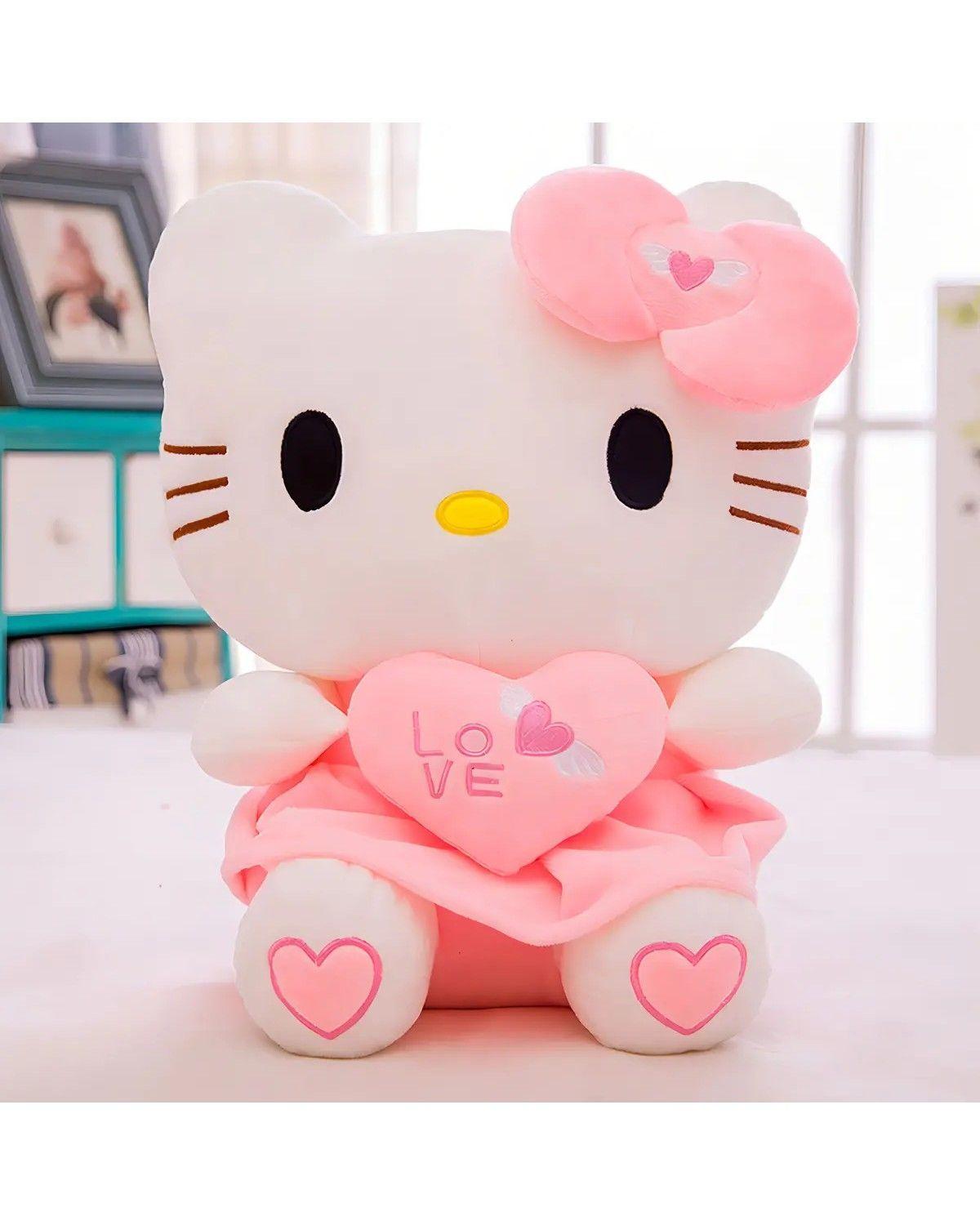 Peluche Hello Kitty Kawaii Cm 35 Terciopelo Suave De Felpa-4