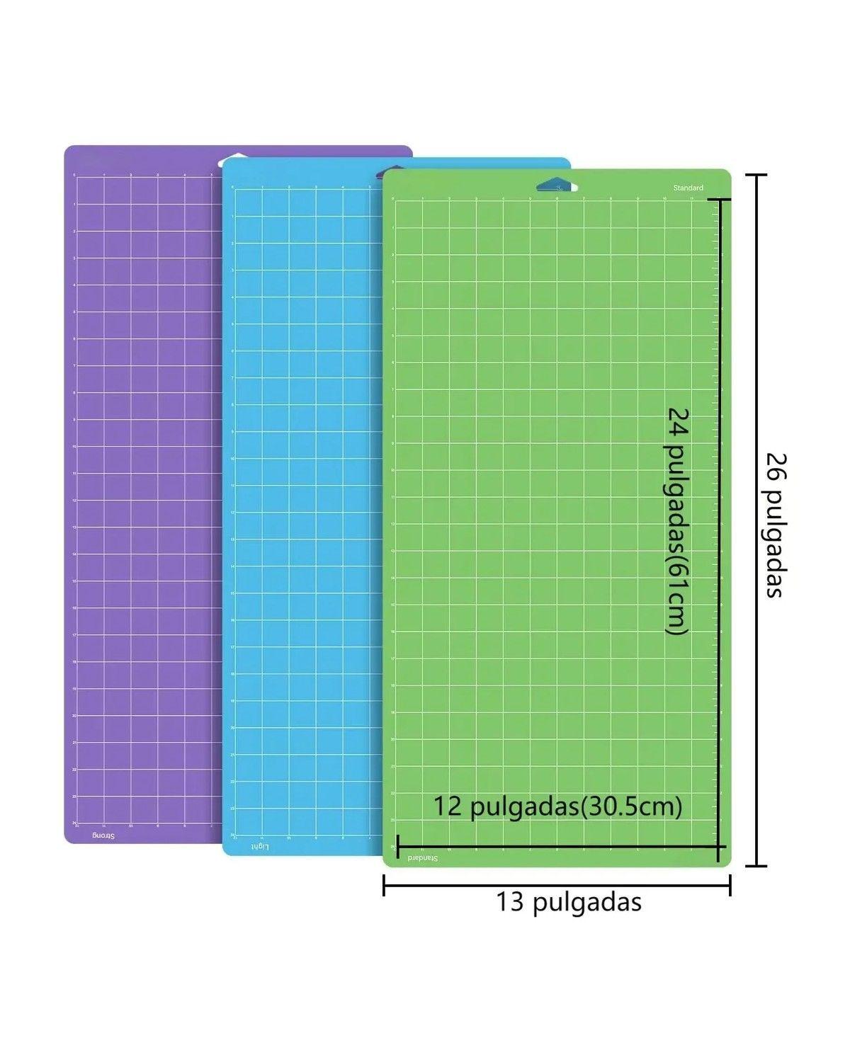 Kit De 3 Tapetes De Corte Para Plotter Cricut Cameo 12x24-2