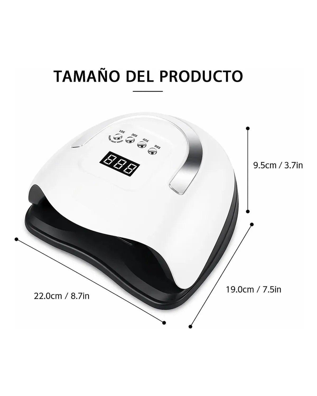 Secador Uña Uv Led Lampara Manicure Profesional 180w Color Blanco-2