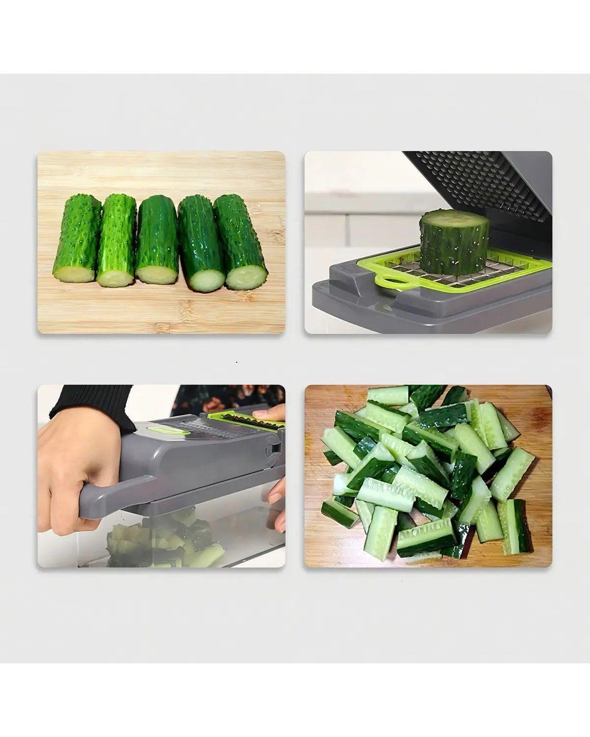 Rallador Picador Cortador Frutas Y Verduras Multiuso 14 En 1-2