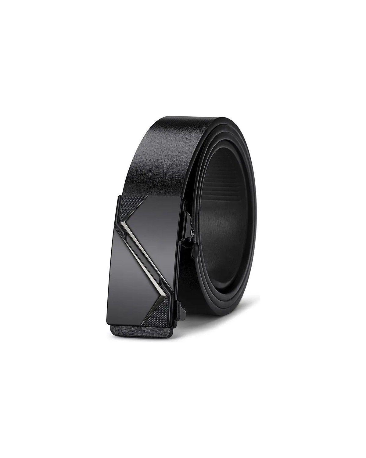 Cinturón Hombre Cuero De Vacuno Con Hebilla Automática 125cm-0