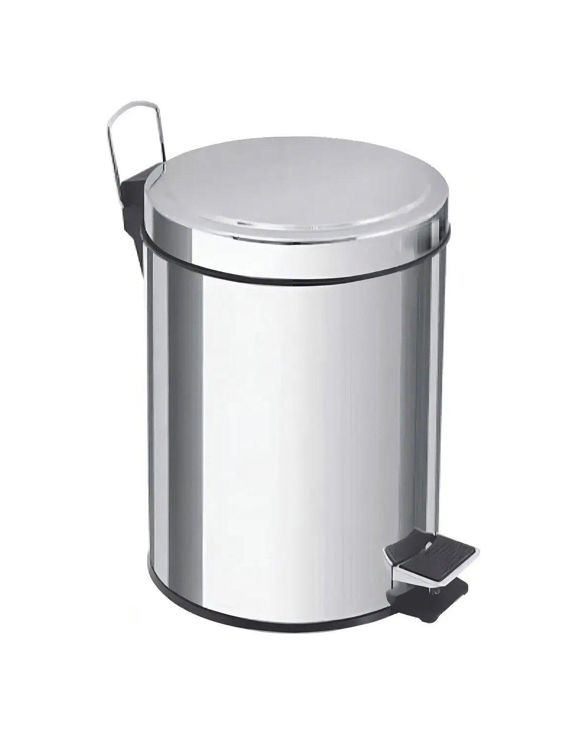 Basurero Papelero Pedal 5 L Acero Inoxidable-2