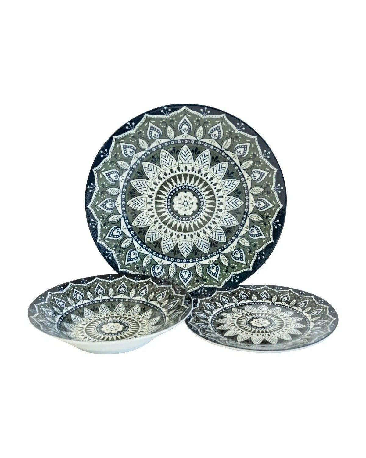 Set de Vajilla Porcelana 18 Piezas Diseño Gabrielle Mandala-3