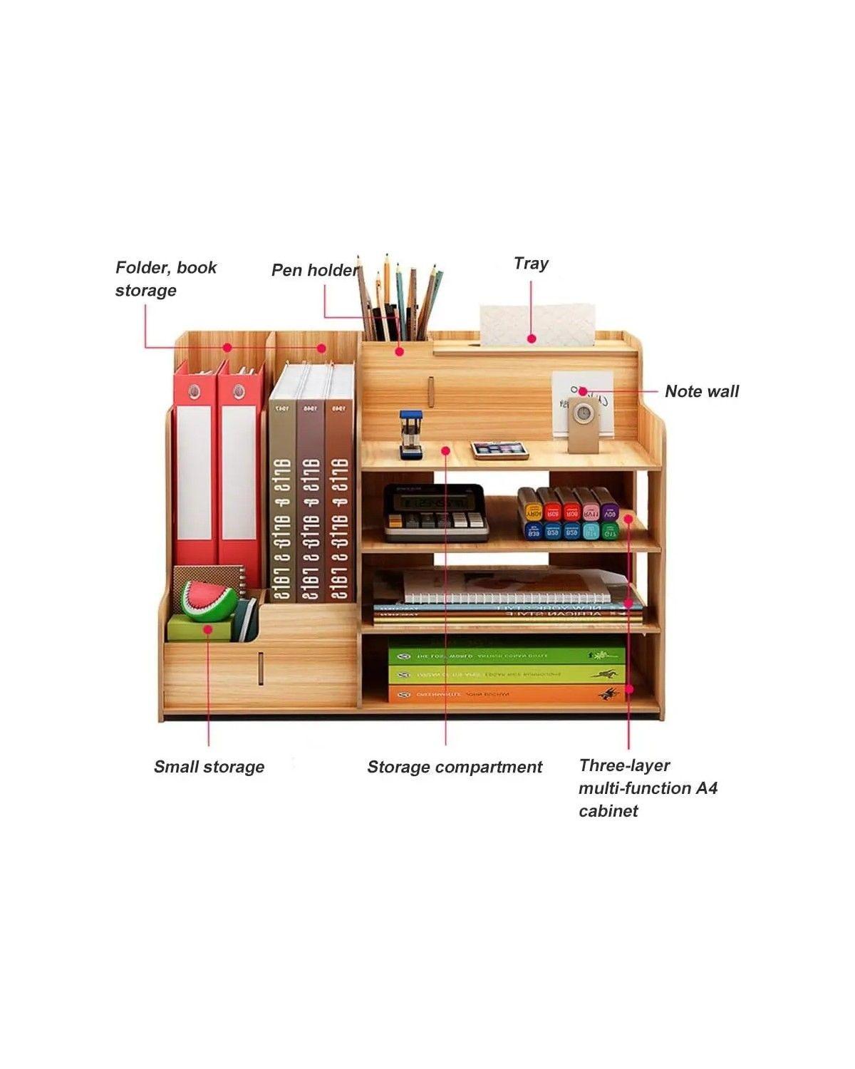 Organizador De Escritorio De Madera Para Oficina-1