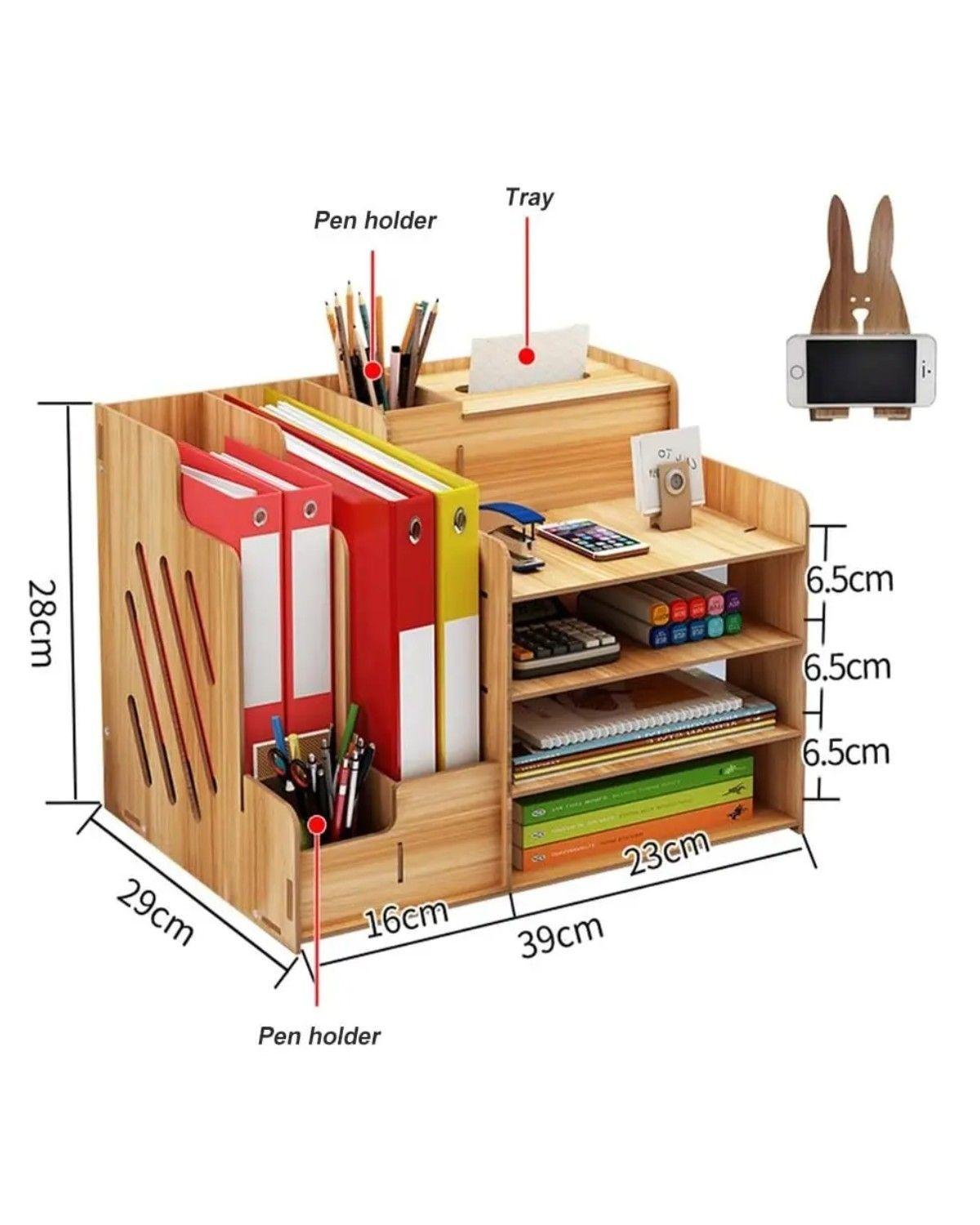 Organizador De Escritorio De Madera Para Oficina-3