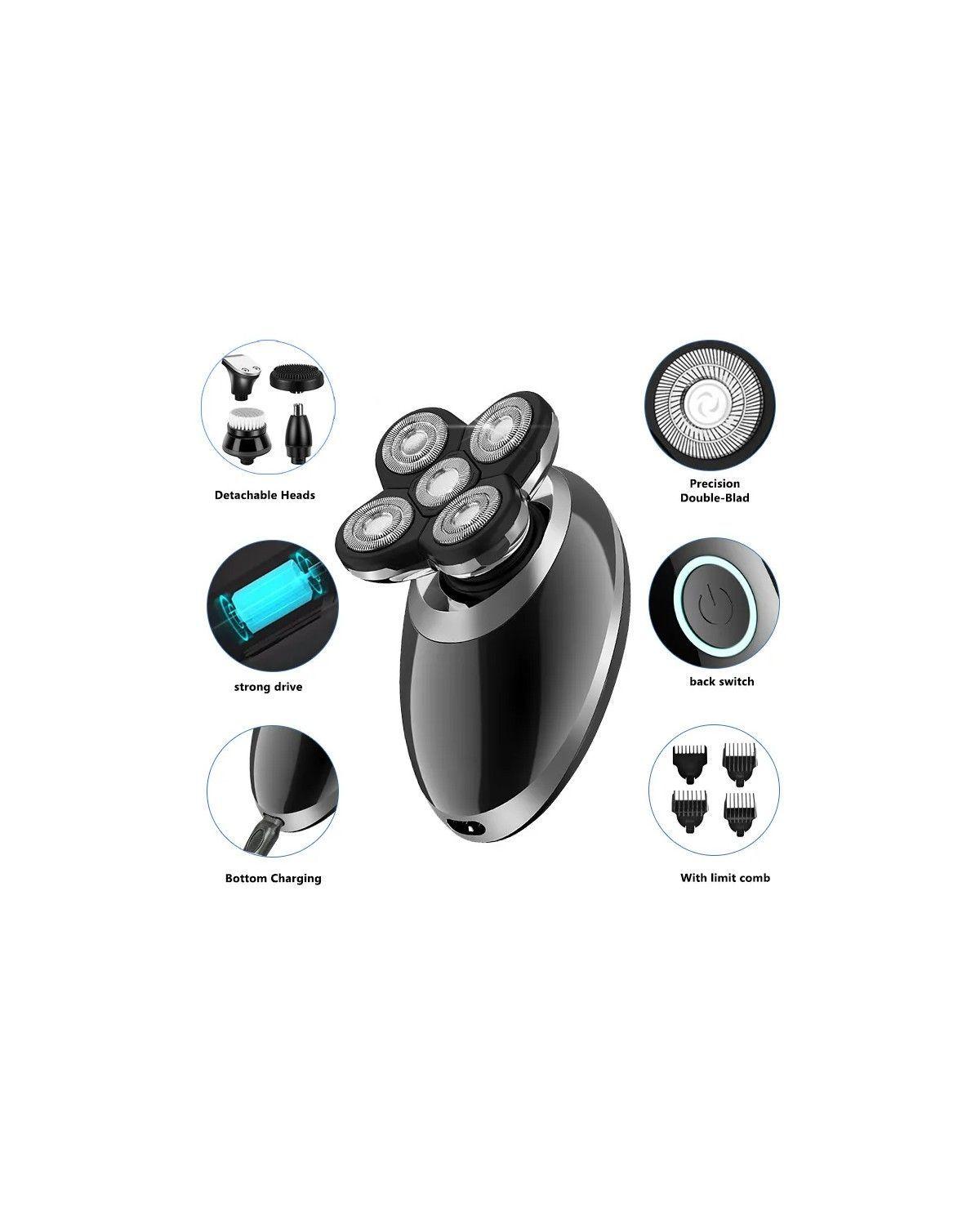 Afeitadora Electrica 5 En 1 Rasuradora De Cabeza Y Cuerpo-1