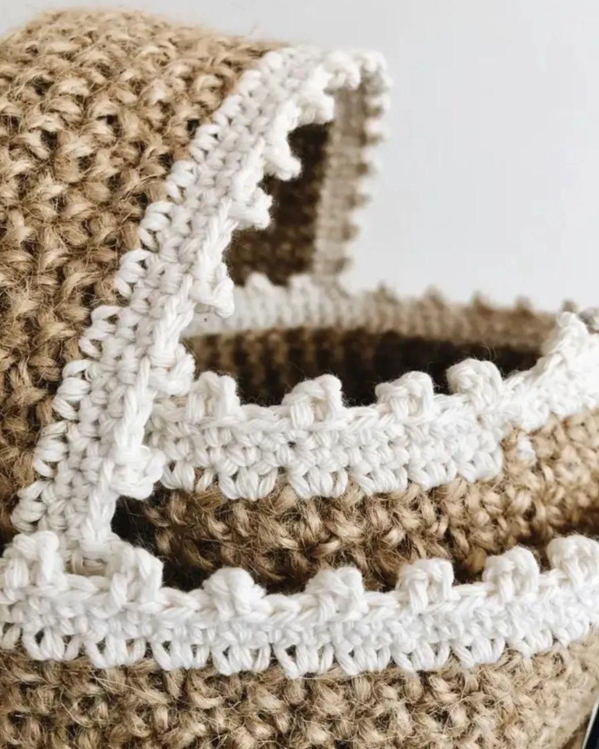 Set 3 Cesta Tejidas Yute Y Algodón-2