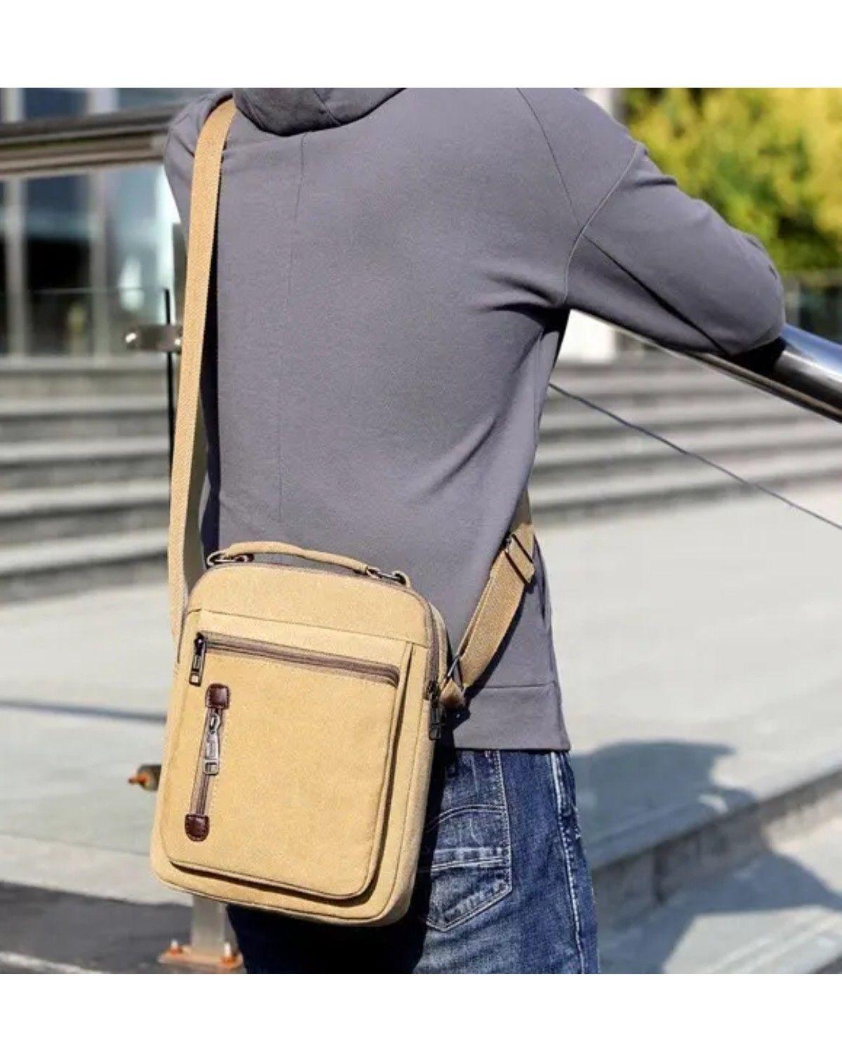 Bolso De Lona Para Hombre Bandolera Caballero-3