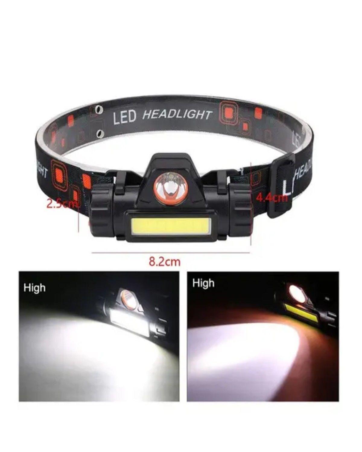 Linterna Minero Cabeza Led Recargable Con Iman Color De La Luz Blanca-1