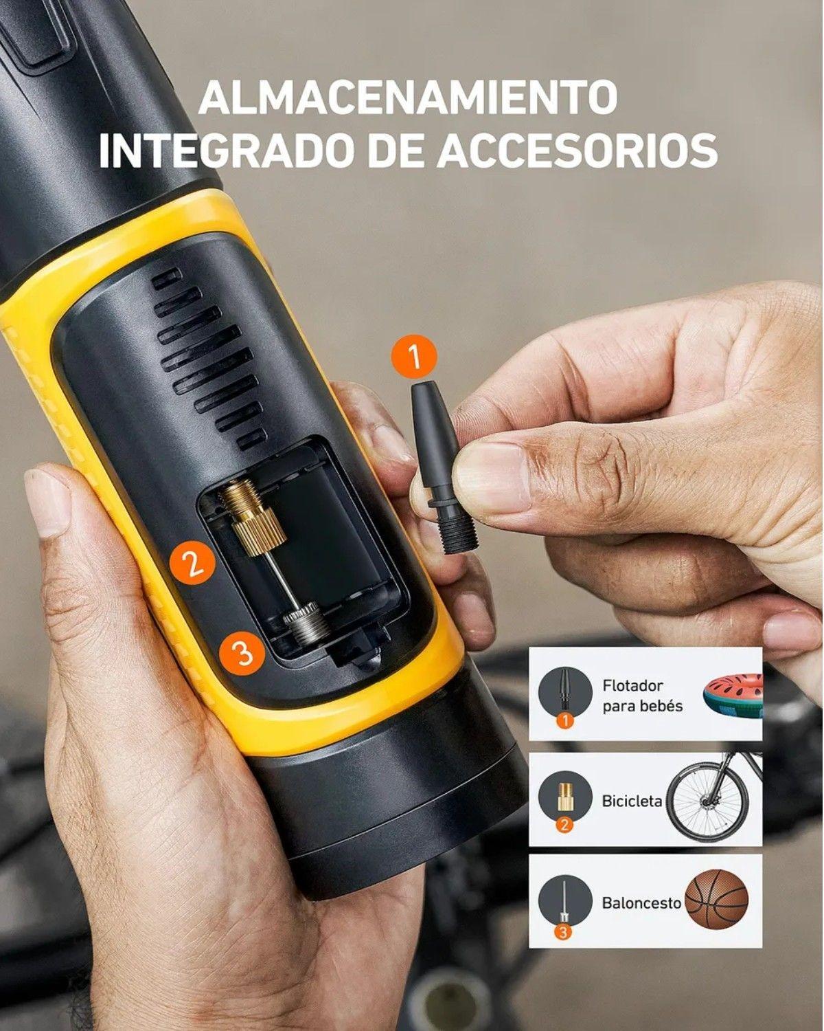 Bomba De Aire Eléctrica Portátil 150psi 4500mah-3