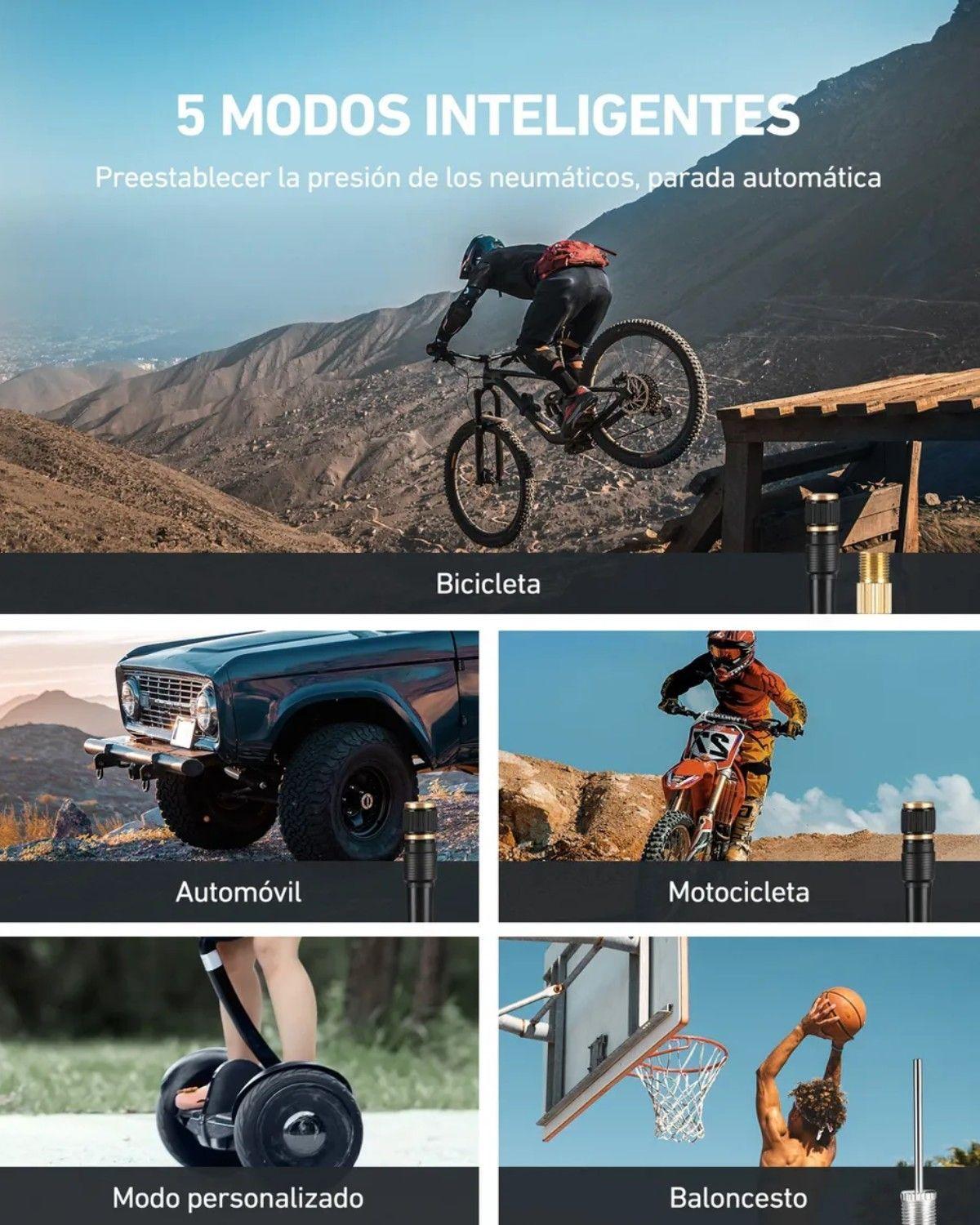 Bomba De Aire Eléctrica Portátil 150psi 4500mah-4