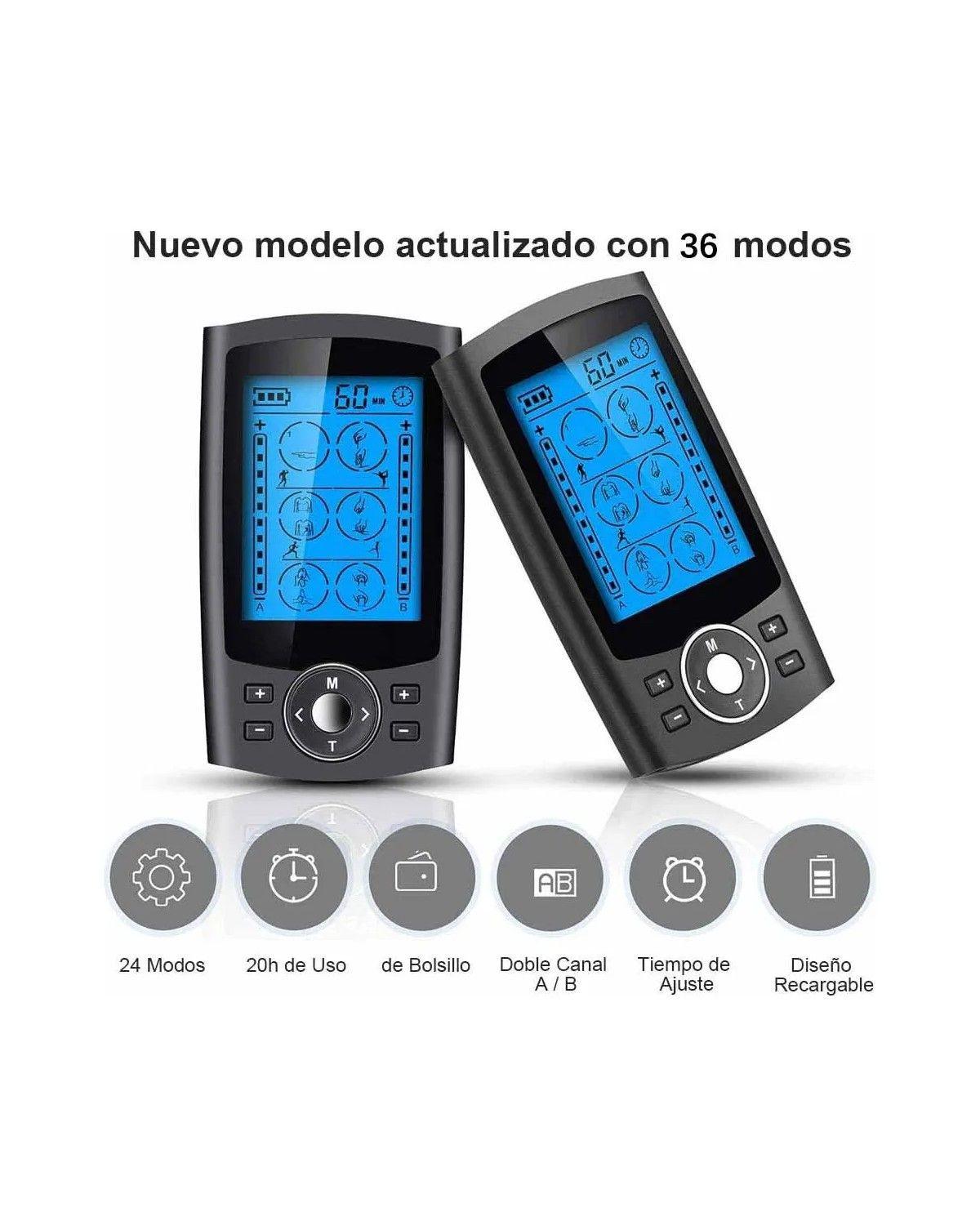Tens Electroestimulador Muscular Con 36 Modos 8 Almohadillas-3