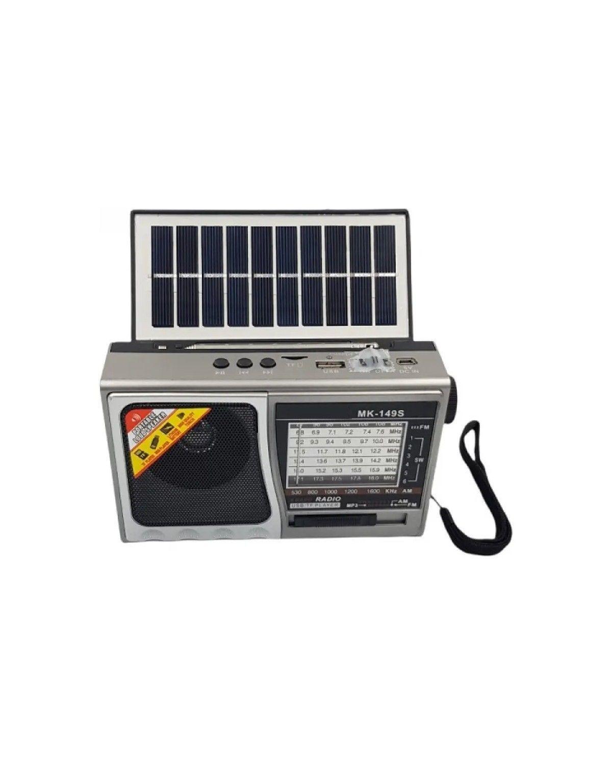 Radio Portatil Solar Linterna 8 Bandas Hifi Sd Usb Portátil-2