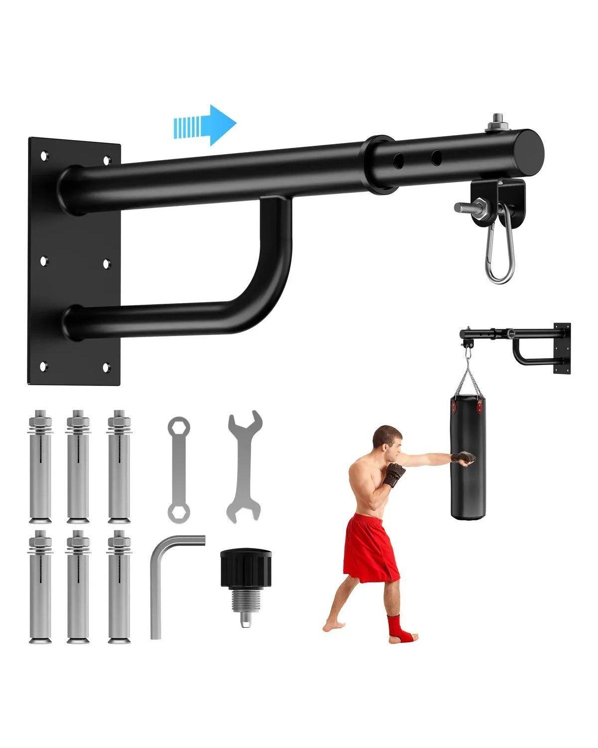 Estirable Soporte Saco Boxeo Ejercicio Colgante Pared 150kg Color Negro-0