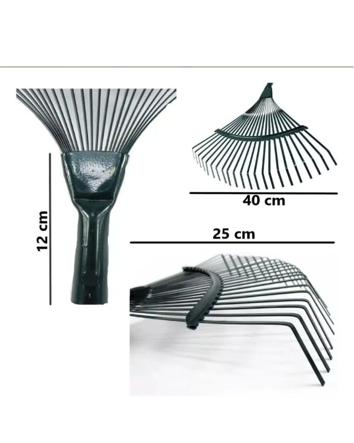 Rastrillo Barre Hojas Metálico Para Jardín 22 Dientes-1