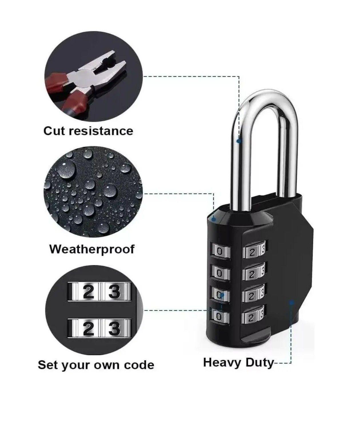 Candado Clave Numerica Aluminio Reprogramable Set 2-1